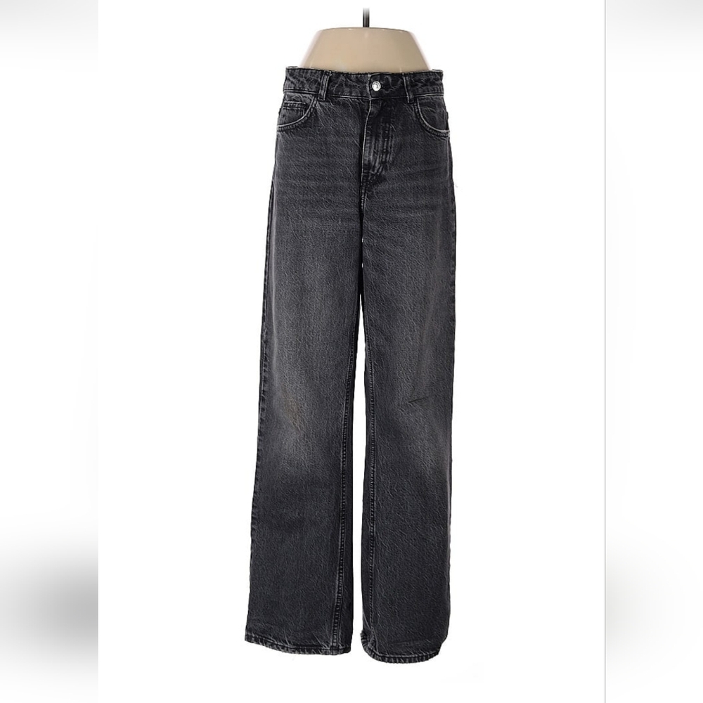 Zara light Black Wide-Leg Jeans